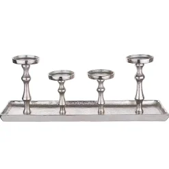 Butlers BANQUET Tablett mit 4 Kerzenhaltern Best