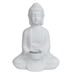 Butlers BUDDHA Deko-Statue mit Kerzenhalter Hot
