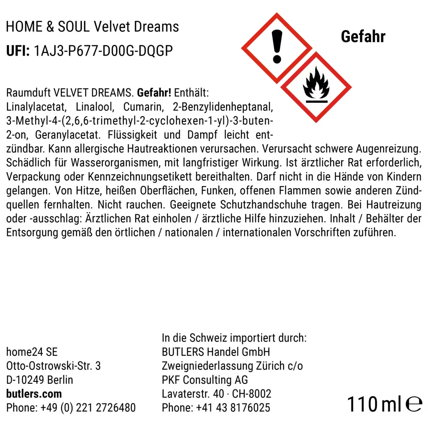 Butlers HOME & SOUL Raumduft Velvet Dreams