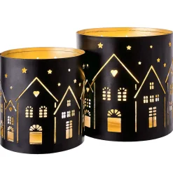 Butlers LUMINOUS Windlicht Häuser