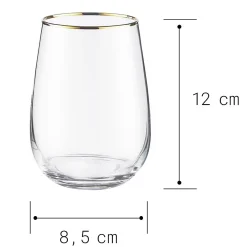 Butlers TOUCH OF GOLD Trinkglas 6er-Set Discount