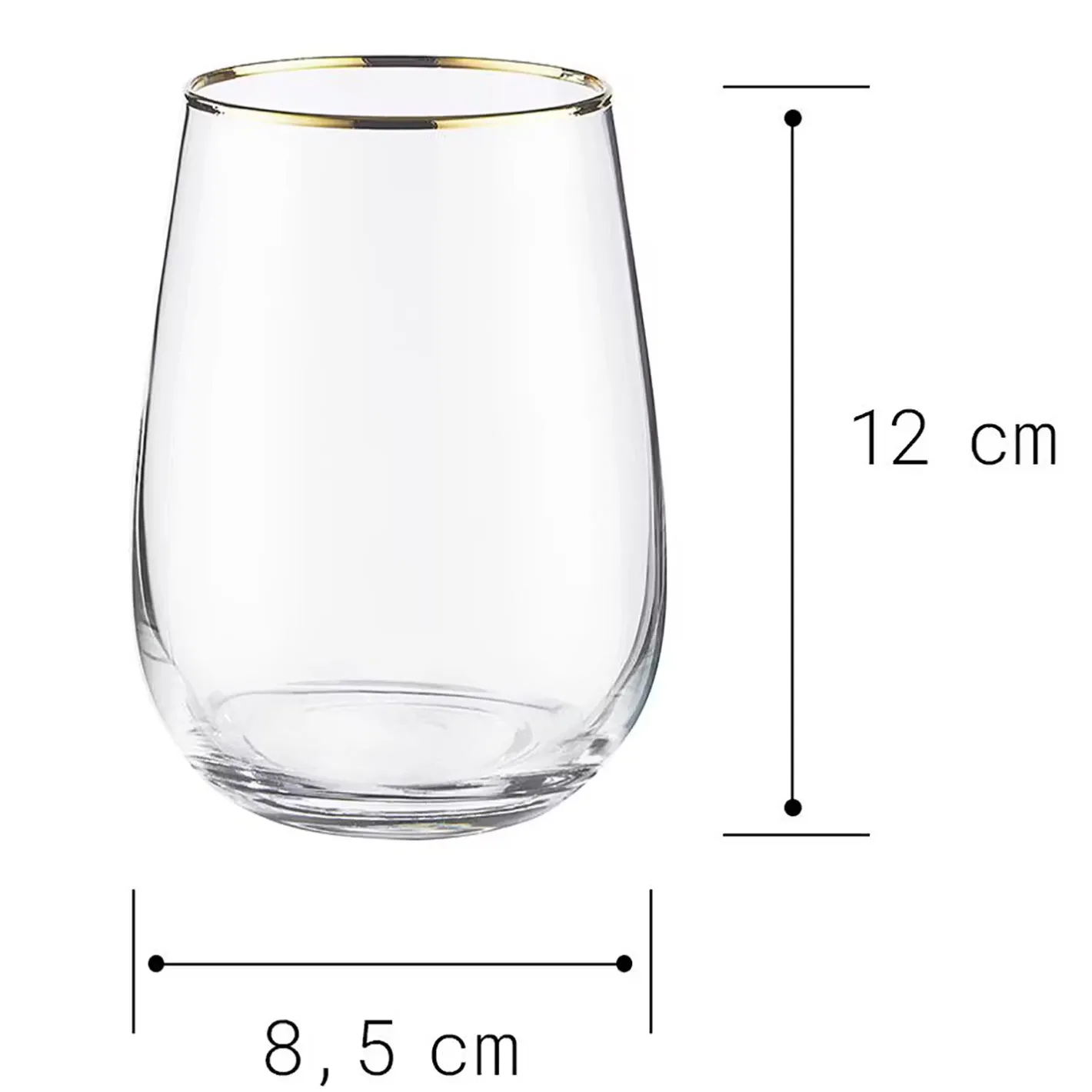 Butlers TOUCH OF GOLD Trinkglas 6er-Set Discount