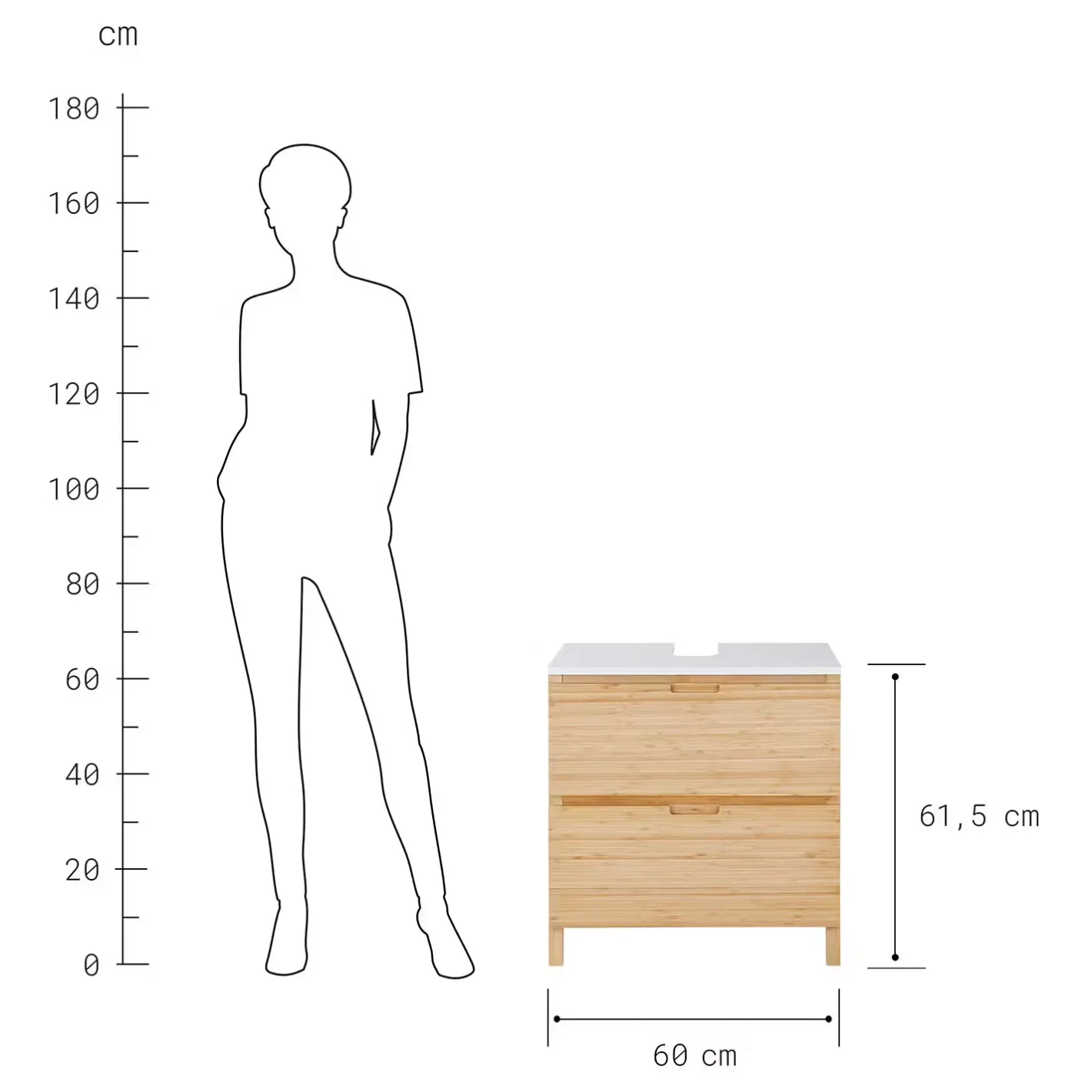 Butlers WHITE SANDS Waschbeckenunterschrank Discount